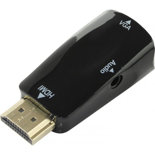 Переходник Cablexpert A-HDMI-VGA-02 19M/15F Jack3.5 аудиовыход (черный) 1