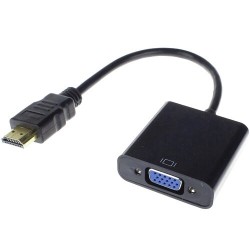 Переходник Cablexpert A-HDMI-VGA-04 19M/15F 0.15 м (черный)