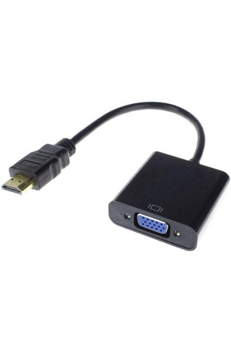 Переходник Cablexpert A-HDMI-VGA-04 19M/15F 0.15 м (черный) 