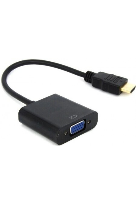 Переходник Cablexpert A-HDMI-VGA-04 19M/15F 0.15 м (черный) 1