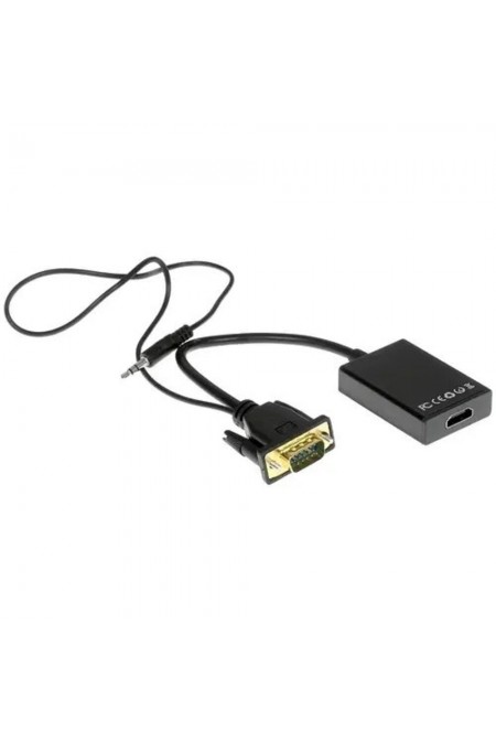 Переходник Cablexpert A-VGA-HDMI-01 19M/15F 0.15 м (черный) 