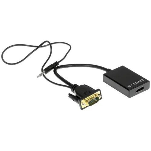 Переходник Cablexpert A-VGA-HDMI-01 19M/15F 0.15 м (черный) 