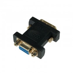 Переходник REXANT 17-6821 DVI (вилка) - VGA (розетка) GOLD (черный)