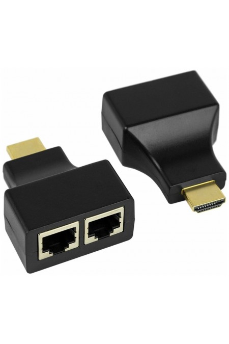 Переходник REXANT 17-6916 HDMI по витой паре RJ-45(8P-8C) (черный) 