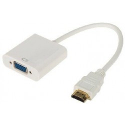 Переходник REXANT 17-6934 HDMI - VGA 3. 5мм аудио с питанием (белый)