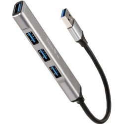 Переходник Telecom TA308U USB 3.0 - USB3.0+3 USB2.0 Aluminum Shell 0.2 м (серый)