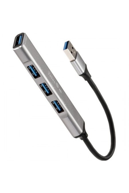 Переходник Telecom TA308U USB 3.0 - USB3.0+3 USB2.0 Aluminum Shell 0.2 м (серый) 