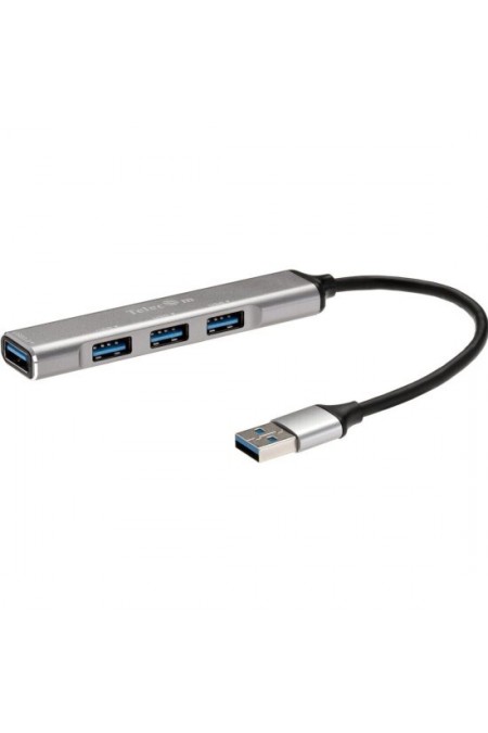 Переходник Telecom TA308U USB 3.0 - USB3.0+3 USB2.0 Aluminum Shell 0.2 м (серый) 1