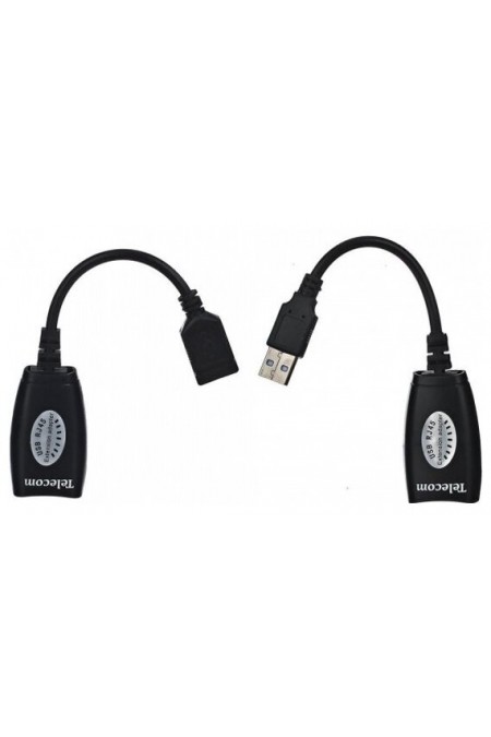 Переходник Telecom TU824 USB-AMAF/RJ45 (черный) 1