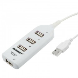 Разветвитель REXANT 18-4105-1 USB 2.0 на 4 порта (белый)