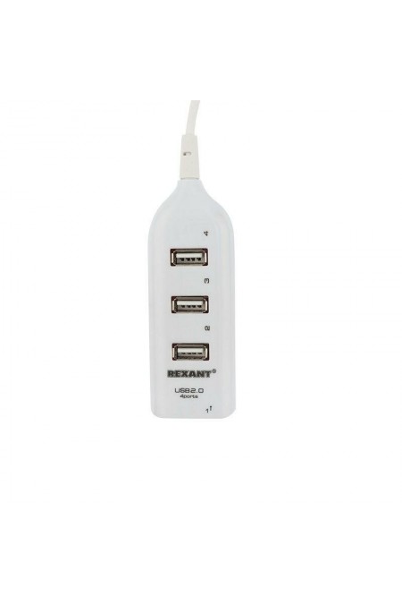 Разветвитель REXANT 18-4105-1 USB 2.0 на 4 порта (белый) 2