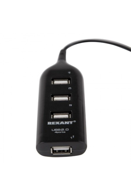 Разветвитель REXANT 18-4105 USB 2.0 на 4 порта (черный) 5