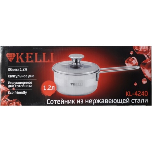 Ковш Kelli KL-4240 1.2 л (серебристый) 1