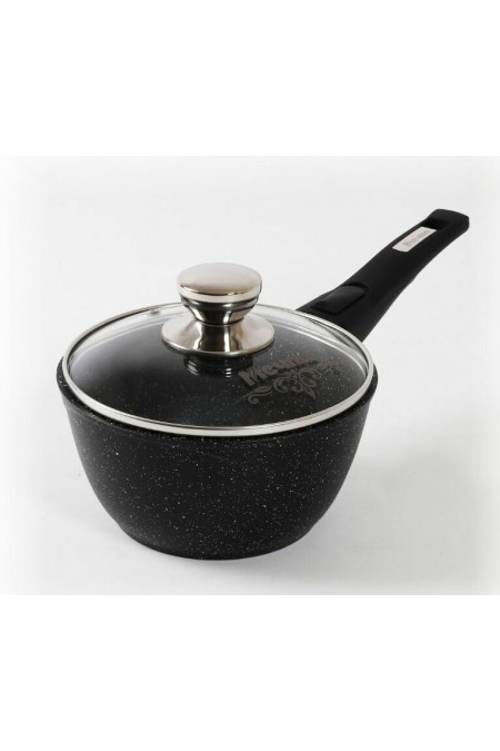 Ковш Мечта Гранит 082802 с крышкой съемная ручка 1.7 л (черный) 