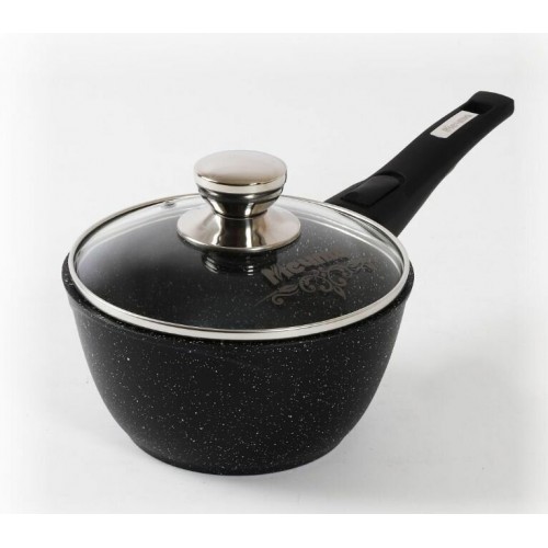 Ковш Мечта Гранит 082802 с крышкой съемная ручка 1.7 л (черный) 