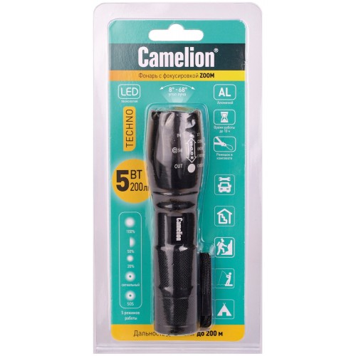 Фонарь Camelion LED51530 черный 2