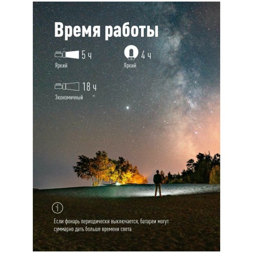 Фонарь КОСМОС 2007W черный/желтый 9