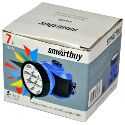 Фонарь налобный SmartBuy SBF-24-B черный/синий 3