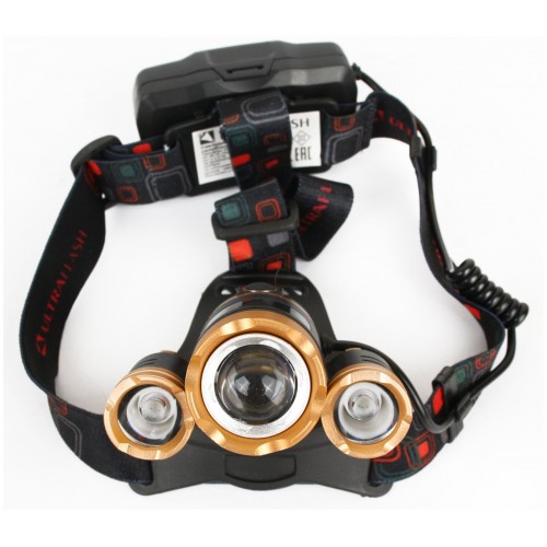 Фонарь налобный Ultraflash E1333 черный/золотой 6
