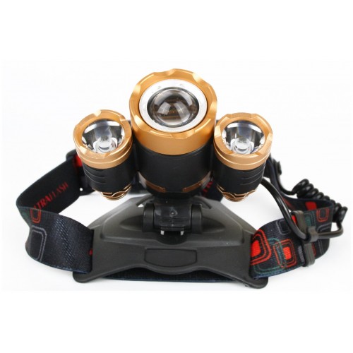 Фонарь налобный Ultraflash E1333 черный/золотой 7