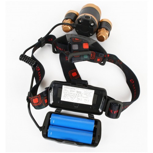 Фонарь налобный Ultraflash E1333 черный/золотой 8