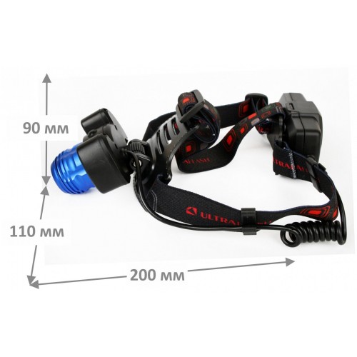 Фонарь налобный Ultraflash E1334 синий/черный 8