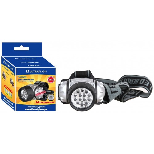 Фонарь налобный Ultraflash LED5352 серебристый/черный 4