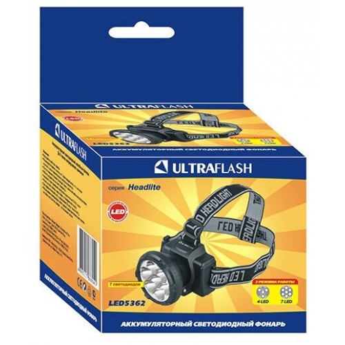 Фонарь налобный Ultraflash LED5362 черный 1