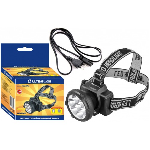 Фонарь налобный Ultraflash LED5362 черный 3