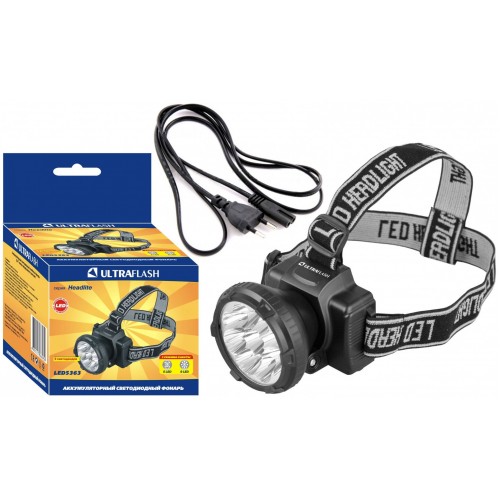 Фонарь налобный Ultraflash LED5363 черный 2