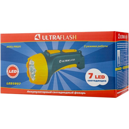 Фонарь Ultraflash LED3807 черный/желтый 2
