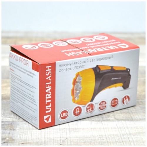 Фонарь Ultraflash LED3807 черный/желтый 5