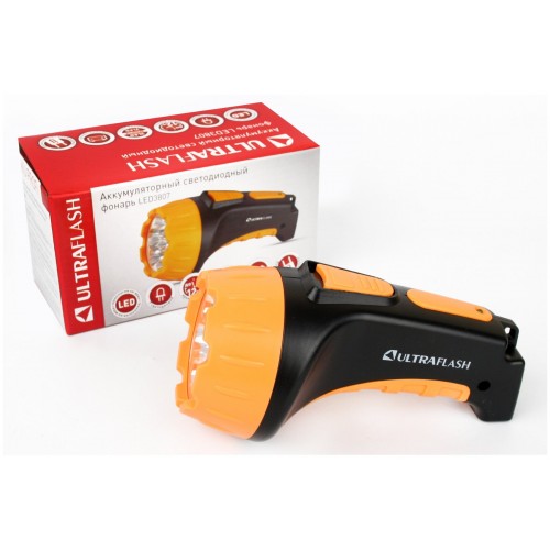 Фонарь Ultraflash LED3807 черный/желтый 7