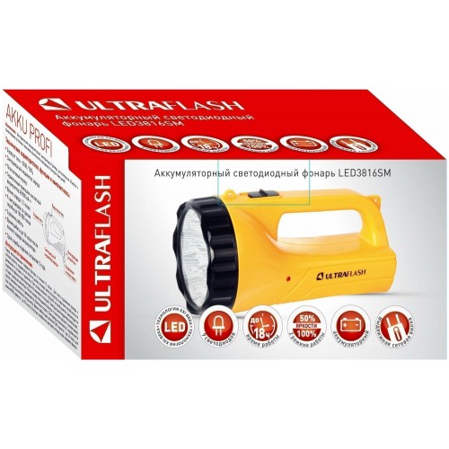 Фонарь Ultraflash LED3816SM желтый 5