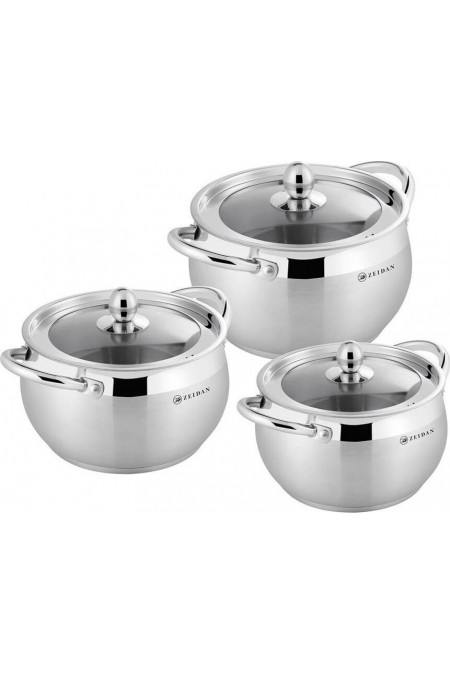 Набор кастрюль Zeidan Z-50662 6 пр. (серебристый) 