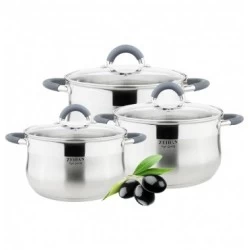 Набор кастрюль Zeidan Z-50608 6 пр. (серебристый)