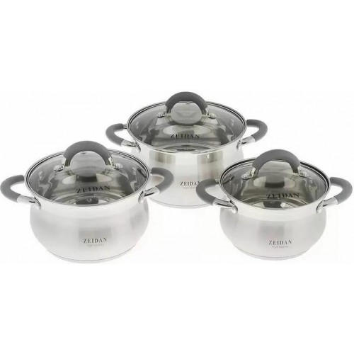 Набор кастрюль Zeidan Z-50608 6 пр. (серебристый) 3