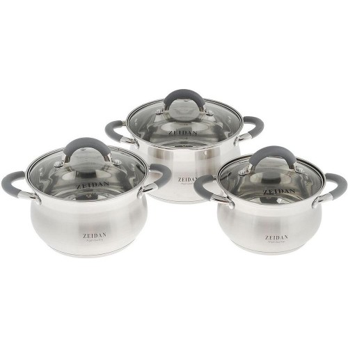 Набор кастрюль Zeidan Z-50608 6 пр. (серебристый) 4