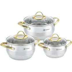 Набор кастрюль Zeidan Z-50667 6 пр. (серебристый)