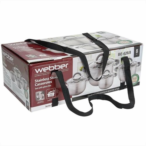 Набор кастрюль Webber Profi BE-626/8 8 пр. (серебристый) 4