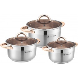 Набор кастрюль Zeidan Z-50671 6 пр. (серебристый)