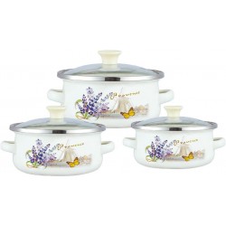Набор кастрюль Zeidan Z-80640 6 пр. (lavenders)