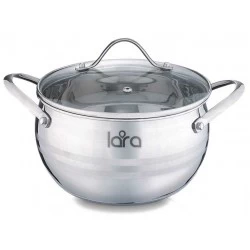 Набор кастрюль LARA Apple LR02-86 6 пр. (серебристый)