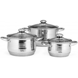 Набор кастрюль LARA LR02-100 Sonata 6 пр. (серебристый)