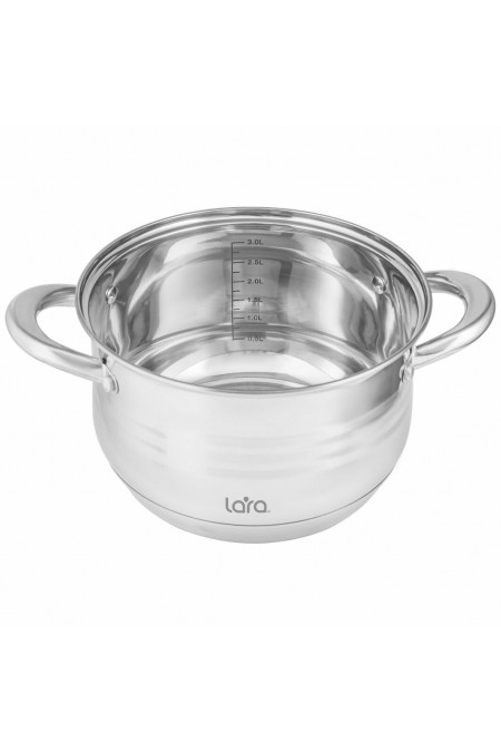 Набор кастрюль LARA LR02-100 Sonata 6 пр. (серебристый) 3