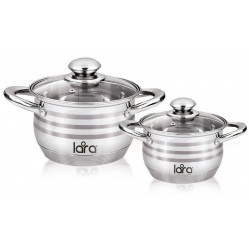 Набор кастрюль LARA LR02-101 Sonata 4 пр. (серебристый)