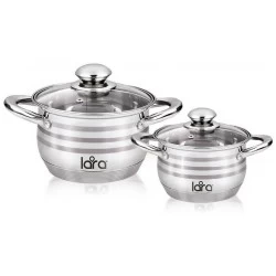 Набор кастрюль LARA LR02-101 Sonata 4 пр. (серебристый)