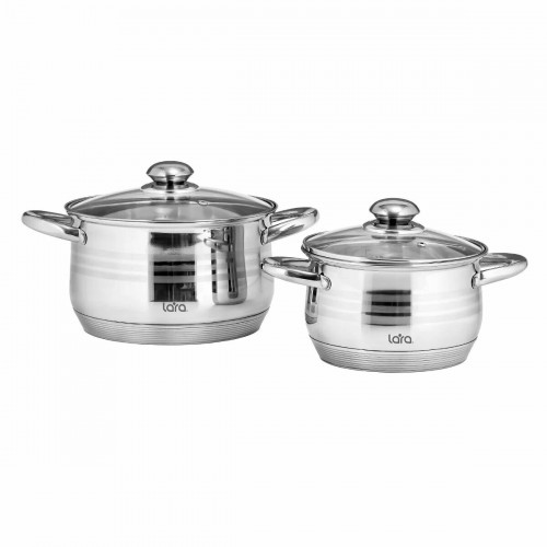 Набор кастрюль LARA LR02-101 Sonata 4 пр. (серебристый) 6