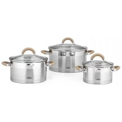 Набор кастрюль LARA LR02-119 Берлин 6 пр. (серебристый)