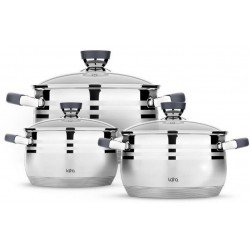 Набор кастрюль LARA Mercury LR02-121 6 пр. (серебристый)